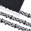 20 Yards Polyester Musical Note Lace Trim Ribbon OCOR-GF0004-44B-1