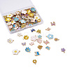 Fashewelry 128Pcs 8 Style Alloy Enamel Pendants ENAM-FW0001-05-4