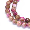 Natural Dyed Jade Beads Strands G-F601-A13-3