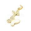 Brass Micro Pave Clear Cubic Zirconia Pendants KK-A221-16A-G-2