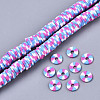 Handmade Polymer Clay Beads Strands CLAY-R091-8mm-01-7