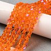 Transparent Electroplate Glass Beads Strands LS-GLAA-F029-2mm-D11-4