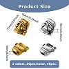 40Pcs 2 Colors Tibetan Style Alloy Beads FIND-DC0006-07-2