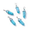 Synthetic Turquoise Pointed Pendants G-K329-11P-2