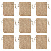 20Pcs Rectangle Polyester Imitation Burlap Packing Pouches Drawstring Bags ABAG-TA0001-95B-3