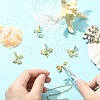 5Pcs 5 Styles Brass Pave Cubic Zirconia European Dangle Charms KK-CJ0004-01-5