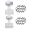 Clear Acrylic Soap Stamps with Handle DIY-XCP0002-91B-1