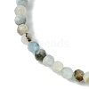 3mm Natural Aquamarine Faceted Round Beaded Stretch Bracelets for Women BJEW-JB10842-01-4