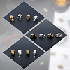 SUPERFINDINGS 30Pcs 2 Colors Zinc Alloy Skull European Beads FIND-FH0008-77-6