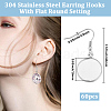 60Pcs 304 Stainless Steel Earring Hooks STAS-BBC0009-93C-2