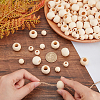 Natural Unfinished Wood Beads WOOD-PH0001-44-3