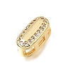 Brass Micro Pave Clear Cubic Zirconia Initial Spacer Bars KK-E802-34G-I-2