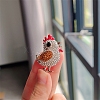 Chick Rhinestone Brooch PW-WG23392-01-4