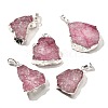 Raw Rough Natural Dyed Quartz Crystal Pendants G-G895-05S-07-1