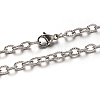 Tarnish Resistant 304 Stainless Steel Cable Chain Necklaces NJEW-M151-07P-1