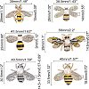  Alloy Enamel Bee Brooches JEWB-NB0001-05-2