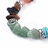 Chip Natural & Synthetic Mixed Stone Bracelets X-BJEW-JB04394-2