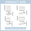80Pcs 4 Styles Rectangle Aluminum & 20Pcs Square Iron Empty Palette Pans FIND-PH0020-97-2