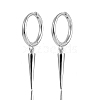 S925 Sterling Silver Cone Rivet Hoop Earrings High-end Ear Jewelry YU5340-4-1