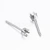 Tarnish Resistant 304 Stainless Steel Stud Earring Settings STAS-H376-96-2