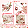 3 Sheets 3 Styles Flower PVC Waterproof Decorative Stickers DIY-WH0404-056-3