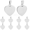 10Pcs Valentines Gift Idea for Him 304 Stainless Steel Stamping Blank Tag Pendants STAS-BBC0010-06B-7