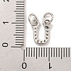 Initial Letter Brass with Cubic Zirconia Charms KK-Q814-26U-P-3