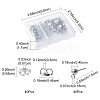 40Pcs 304 Stainless Steel Ball Post Stud Earring Findings STAS-FS0001-76P-4