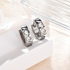 304 Stainless Steel with Cubic Zirconia Polishing effect Hoop Earrings EJEW-M001-26P-4