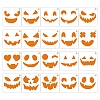 20 Styles Halloween Pumpkin PET Drawing Stencil PW-WGA6191-02-1