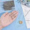 800Pcs 304 Stainless Steel Flat Head Pins STAS-UN0058-94B-P-5