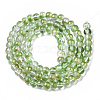 Transparent Spray Painted Glass Bead Strands GLAA-N035-03A-B02-2