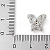 Brass Micro Pave Clear Cubic Zirconia Silde Charms KK-C086-02P-02-3