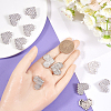 Gorgecraft 12Pcs Alloy Crystal Rhinestone Shank Buttons BUTT-GF0003-65P-3