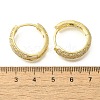 Brass Clear Cubic Zirconia Hoop Earrings EJEW-M047-24G-5