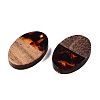 Transparent Resin and Walnut Wood Pendants RESI-T057-04D-3