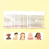 100Pcs 5 Styles Square Girl Print Paper Earring Display Cards CDIS-FS0001-25-9