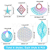PVD Vacuum Plating 201 Stainless Steel Filigree Pendants STAS-UN0012-49-2