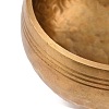 Tibetan Brass Singing Bowl & Wood Striker & Random Color Cloth Mat Set RELI-PW0004-01D-2