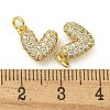 Rack Plating Brass Micro Pave Clear Cubic Zirconia Charms KK-Z067-23G-03-3