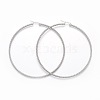 Tarnish Resistant 304 Stainless Steel Big Hoop Earrings EJEW-F188-24P-F-1