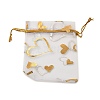 Heart Printed Organza Bags OP-R022-7x9-11-1