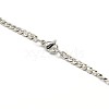 Non-Tarnish 304 Stainless Steel Curb Chain Necklace Making X-STAS-A028-N108P-3