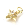 Brass Micro Pave Cubic Zirconia Pendants KK-V008-09G-2