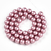 Baking Painted Pearlized Glass Pearl Bead Strands HY-N002-8mm-C01-3