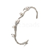 304 Stainless Steel Cuff Bangles for Women BJEW-U021-04P-4