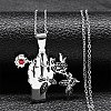 Non-Tarnish 304 Stainless Steel Pendant Necklaces NJEW-G123-03P-1