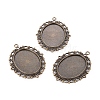 Tibetan Style Oval Pendant Cabochon Settings TIBE-473-AB-NR-1
