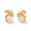 Natural Pearl Stud Earrings for Women EJEW-E303-15G-1