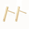 Brass Stud Earring Findings KK-S345-252G-1